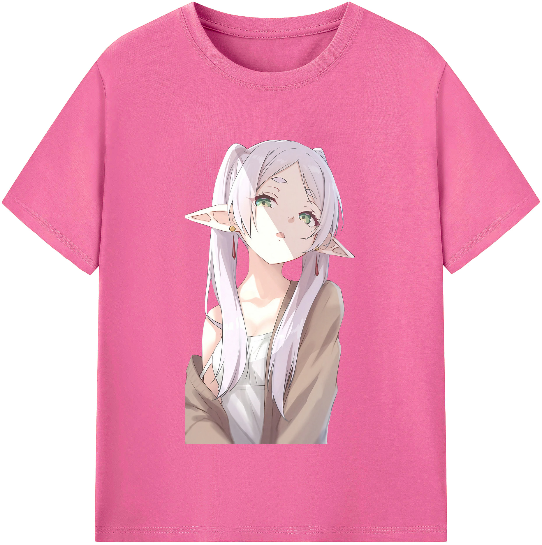 （画像用） 葬送のフリーレン Frieren レディースカジュアルプリントTシャツ（綿100％）